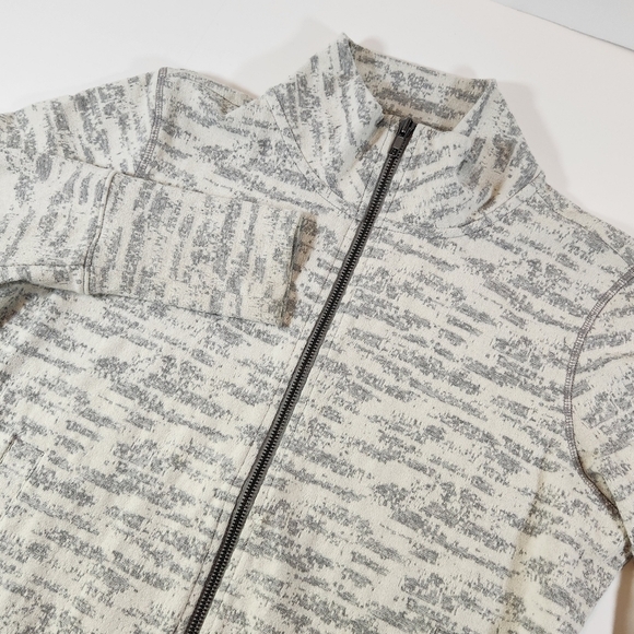 ZYIA Active Womens M Cream Combo Zipper Jacket Pockets Yoga Athleisure Running - Picture 4 of 11